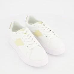 Claudia Ghizzani White Lightning Bolt Trainers