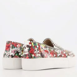 Ed Hardy Multicolour Skull Slip On Trainers -Women Trainers store 25666463 large wl 02