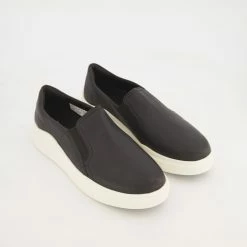 Timberland Black Leather Nite Flex Slip On Trainers