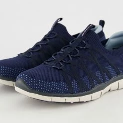 Skechers Navy Chic Newness Trainers -Women Trainers store 25689082 large wl 03