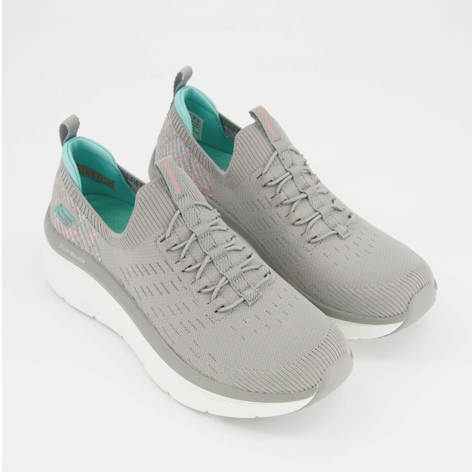 Skechers Grey D'Lux Walker Trainers 3 Skechers Grey D'Lux Walker Trainers