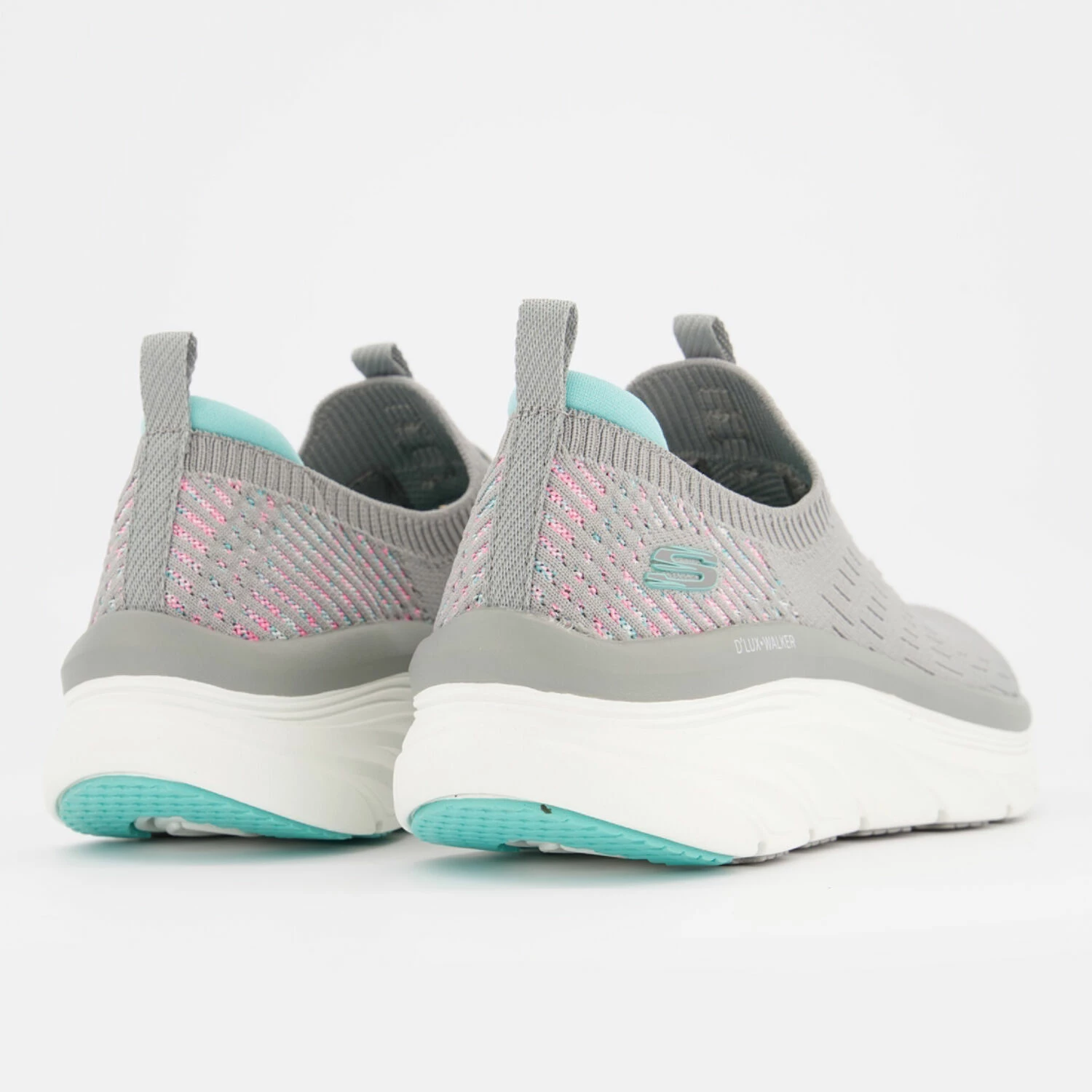 Skechers Grey D'Lux Walker Trainers 4 Skechers Grey D'Lux Walker Trainers - Image 2