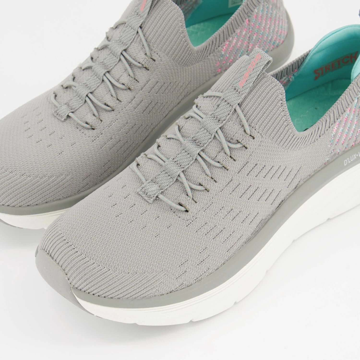 Skechers Grey D'Lux Walker Trainers 5 Skechers Grey D'Lux Walker Trainers - Image 3