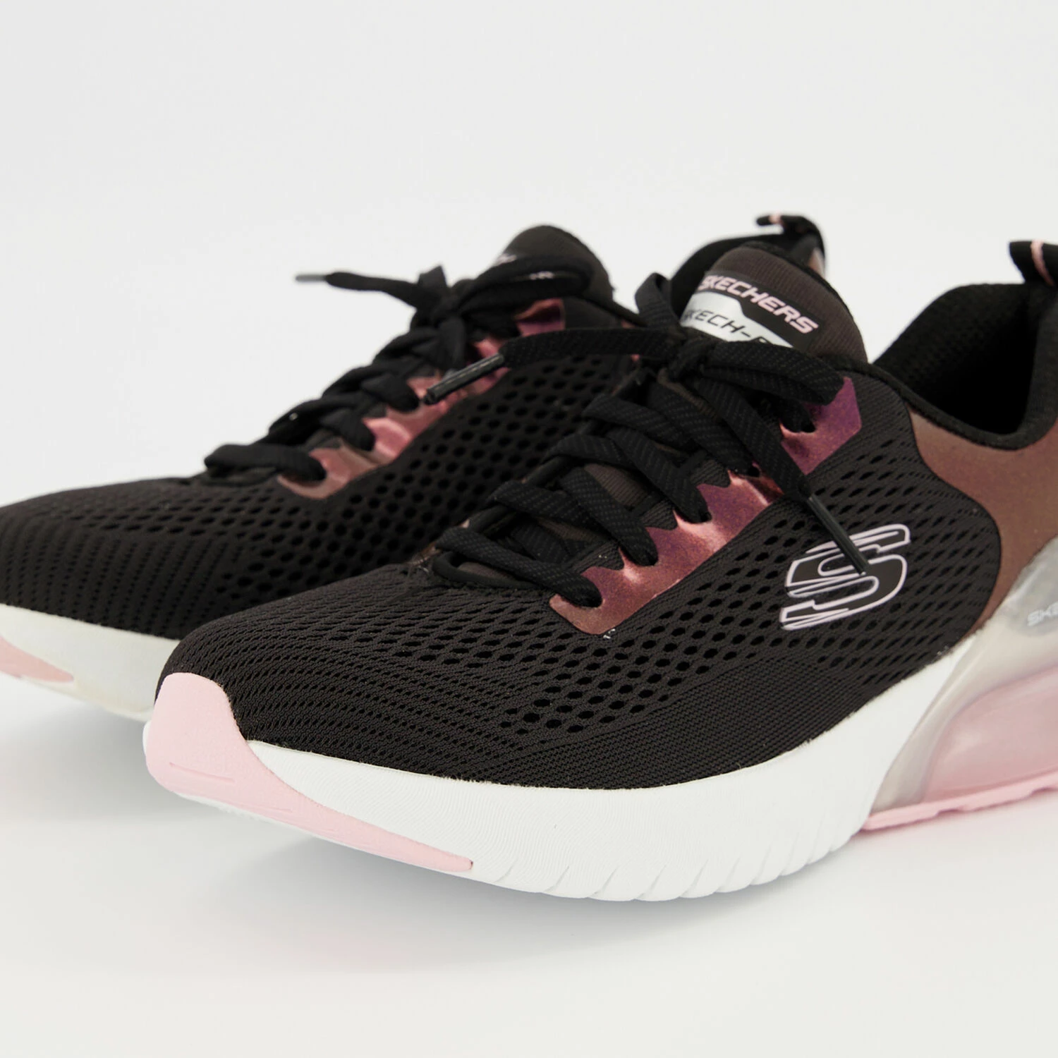 Skechers Black Skech-Air Trainers 5 Skechers Black Skech-Air Trainers - Image 3