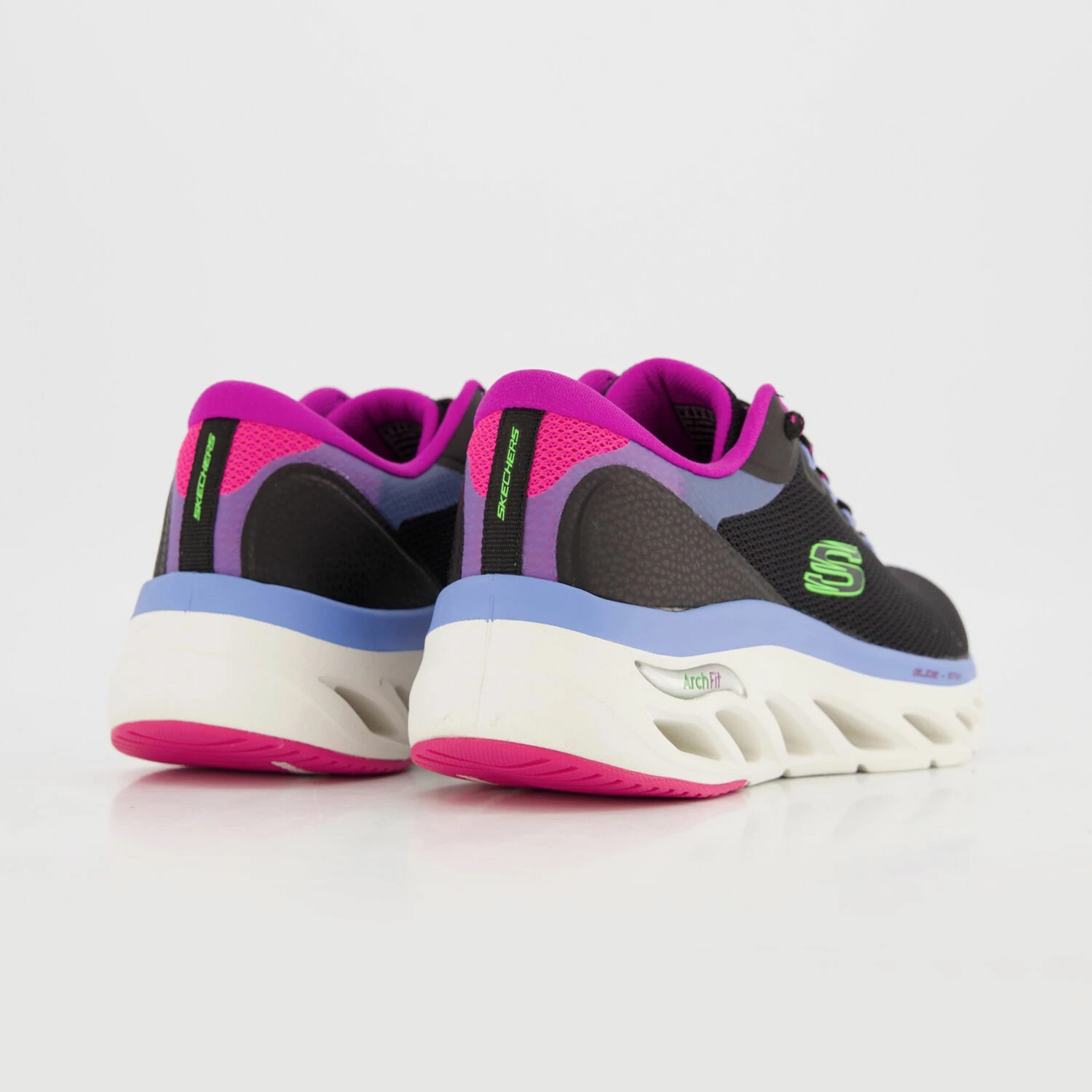 Skechers Black Arch Fit Glide Step Highlighter Trainers 4 Skechers Black Arch Fit Glide Step Highlighter Trainers - Image 2