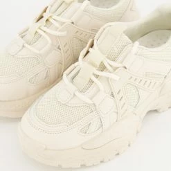 Truffle Collection White Mesh Panel Trainers -Women Trainers store 25727575 large wl 03