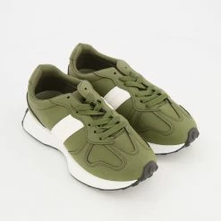 Truffle Collection Green Lace Up Trainers