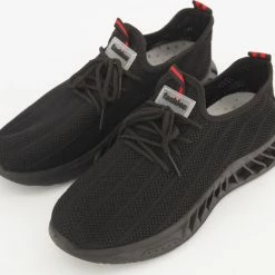 No Doubt Black Mesh Lace Up Trainers -Women Trainers store 25727719 large wl 03