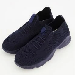No Doubt Navy Blue Mesh Sock Trainers -Women Trainers store 25727720 large wl 03