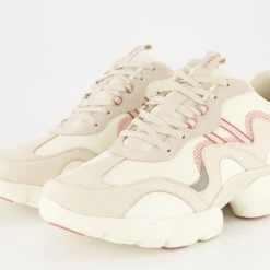 Vionic Cream & Grey Fishnet Trainers -Women Trainers store 25731759 large wl 03