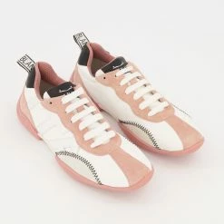 Voile Blanche Pink Leather Streamline Trainers