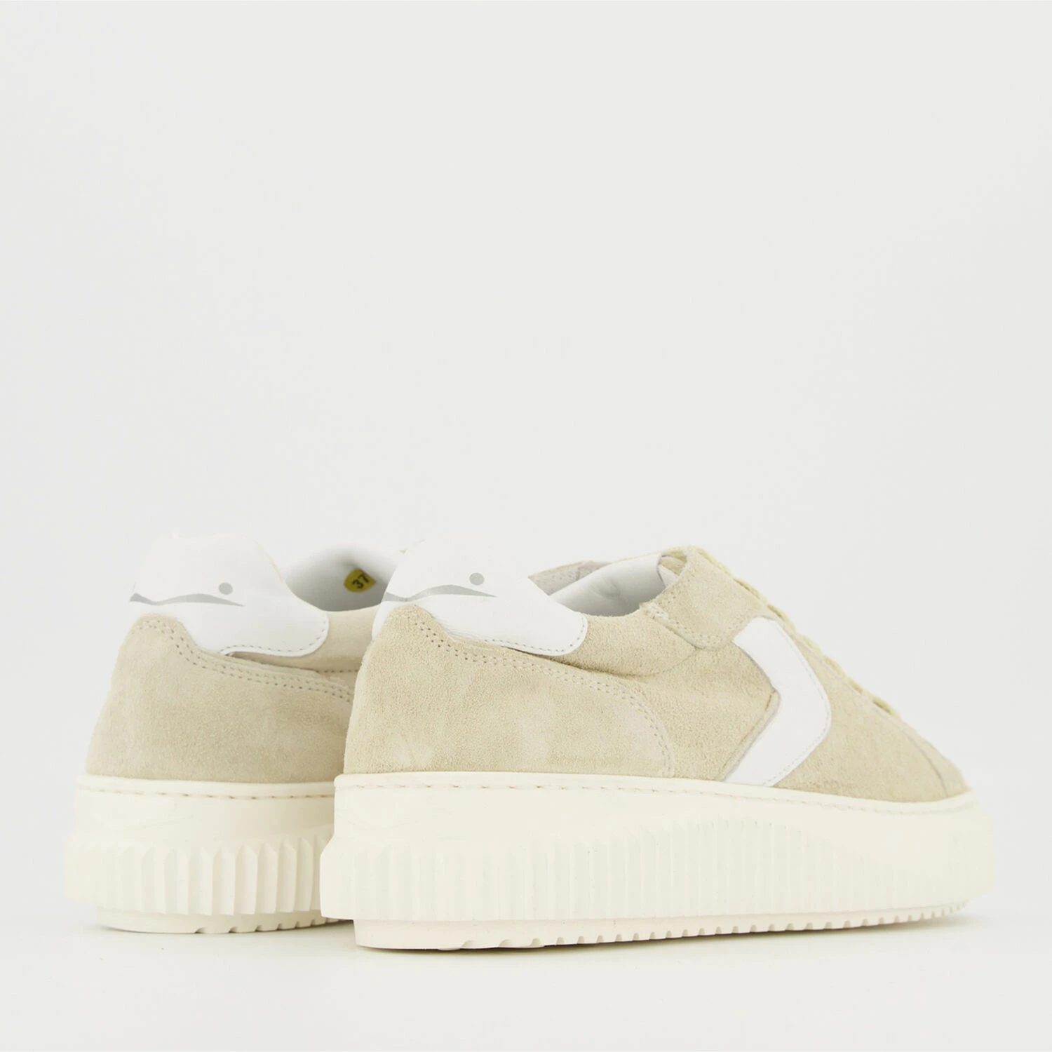 Voile Blanche Cream Leather Laced Trainers 4 Voile Blanche Cream Leather Laced Trainers - Image 2