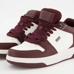 DKNY Burgundy & White Branded Trainers -Women Trainers store 25805775 large wl 03