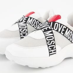 Love Moschino White Cross Logo Trainers -Women Trainers store 25822296 large wl 03
