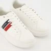 US Polo Assn White Eco Leather Glitter Trainers 1 US Polo Assn White Eco Leather Glitter Trainers -Women Trainers store 25897810 large wl 01