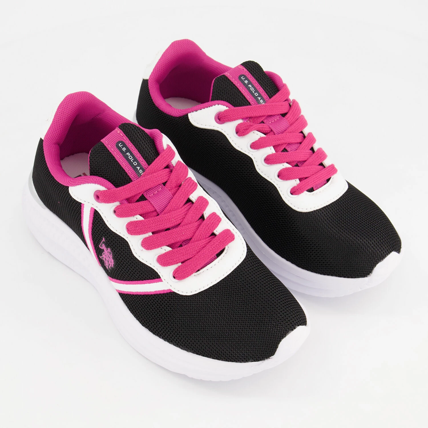 U.S. Polo Assn Black & Pink Lila Trainers 3 U.S. Polo Assn Black & Pink Lila Trainers