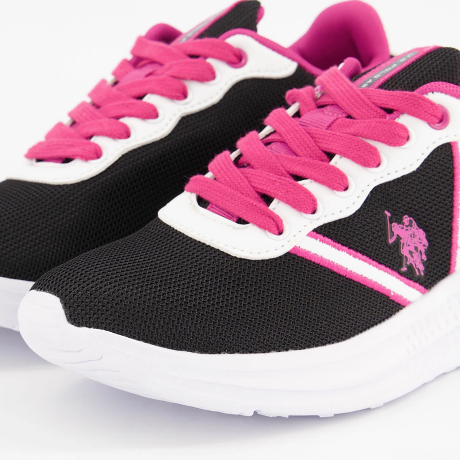 U.S. Polo Assn Black & Pink Lila Trainers 5 U.S. Polo Assn Black & Pink Lila Trainers - Image 3