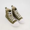 MCQ Military Khaki Swallow High Top Canvas Trainers -Women Trainers store 77270593 large wl 01
