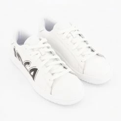 MCQ White Logo Tennis Trainers