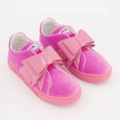Moschino Milano Pink Bow Trainers