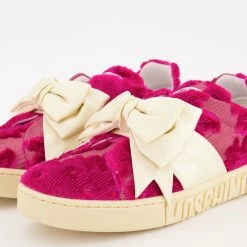 Moschino Milano Pink Bow Trainers 7 Moschino Milano Pink Bow Trainers -Women Trainers store 77319346 large wl 03