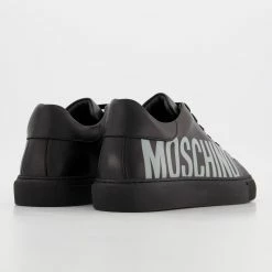 Moschino Couture Black Leather Serena Trainers -Women Trainers store 77319362 large wl 02