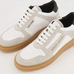 Each Other White & Grey Leather Trainers -Women Trainers store 77322873 large wl 03