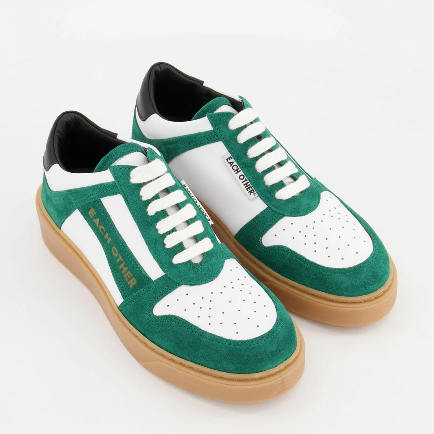 Each Other Green Leather Branded Trainers 3 Each Other Green Leather Branded Trainers